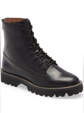Madewell Citywalk Lugsole Lace-Up Boot in Leather